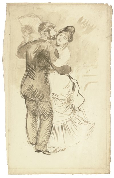 Studio per "Danza in campagna", 1883 da Pierre Auguste Renoir