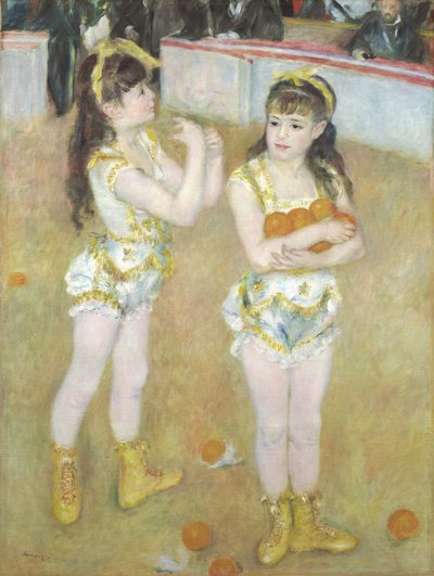 Acrobati al Cirque Fernando, Francisca e Angelina Wartenberg, 1879 da Pierre Auguste Renoir