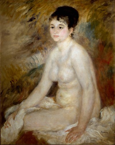 Dopo il bagno. Ritratto di una donna nuda seduta da Pierre Auguste Renoir