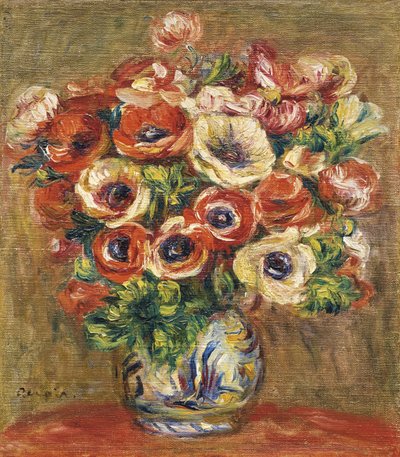 Anemoni in un vaso, c. 1915 da Pierre Auguste Renoir