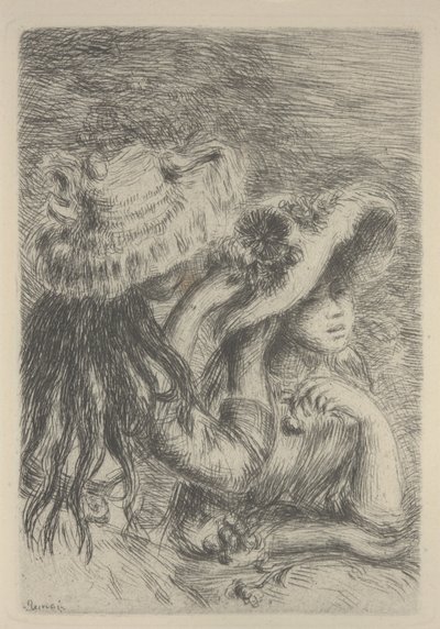 Sistemare il cappello da Pierre Auguste Renoir