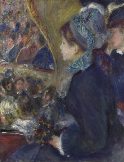 Al Teatro La Première Sortie, 1876-1877 da Pierre Auguste Renoir