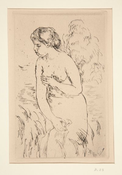 Bagnante in piedi, fino alle ginocchia da Pierre Auguste Renoir