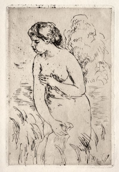 Bagnante in piedi, a metà gambe da Pierre Auguste Renoir