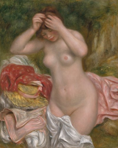 Bagnante che si sistema i capelli, 1893 da Pierre Auguste Renoir