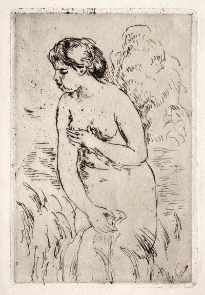 Bagnante in piedi fino alle ginocchia da Pierre Auguste Renoir
