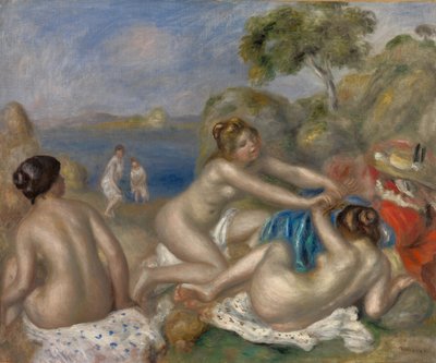 Bagnanti che giocano con un granchio da Pierre Auguste Renoir