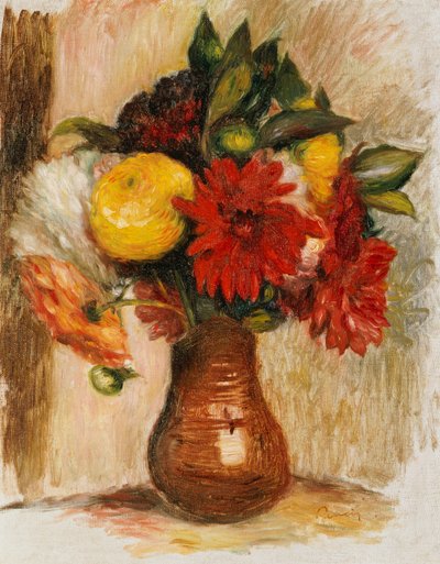 Bouquet di fiori in una brocca di pietra da Pierre Auguste Renoir