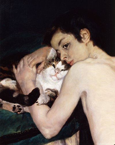 Ragazzo con un gatto da Pierre Auguste Renoir