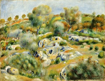 Paesaggio Bretone con Alberi e Rocce da Pierre Auguste Renoir
