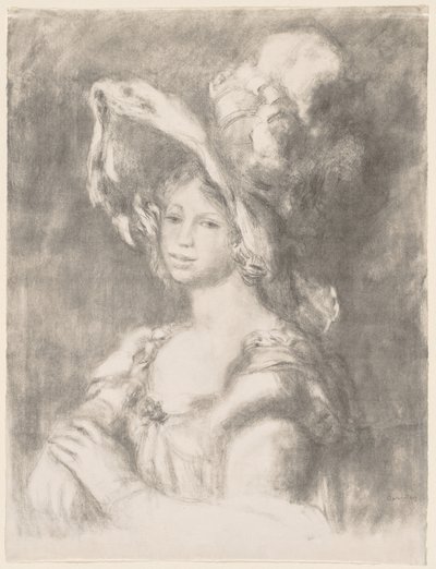 Busto di una giovane ragazza (Mlle. Dieterle) da Pierre Auguste Renoir