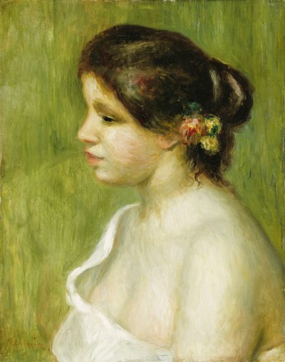 Busto di una Giovane con Fiori all