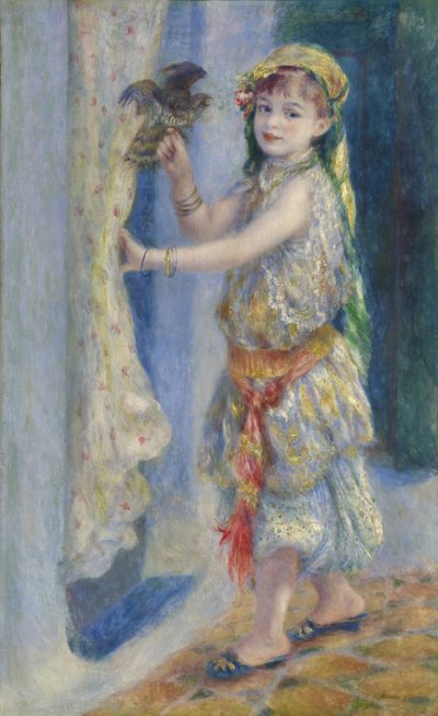 Bambino con un uccello da Pierre Auguste Renoir