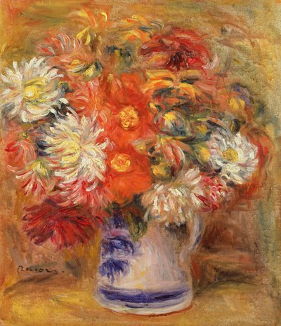 Crisantemi in un vaso da Pierre Auguste Renoir