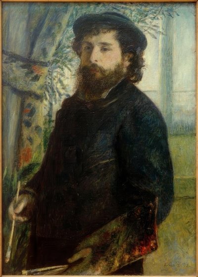 Claude Monet mentre dipinge da Pierre Auguste Renoir
