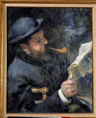 Claude Monet che legge da Pierre Auguste Renoir