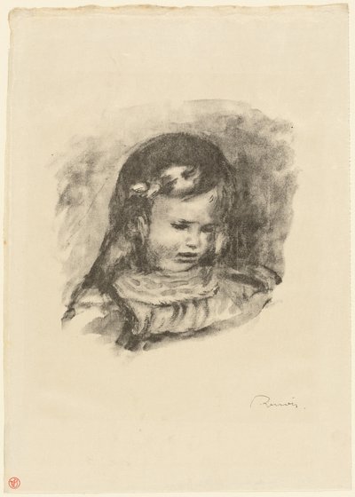 Claude Renoir, testa abbassata da Pierre Auguste Renoir