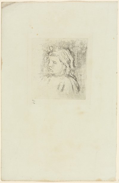 Claude Renoir girato tre quarti a sinistra da Pierre Auguste Renoir