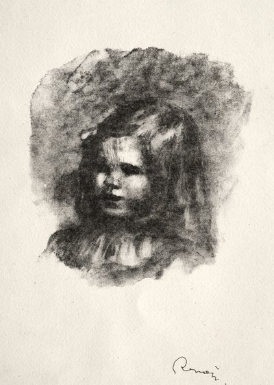 Claude Renoir, rivolto a sinistra da Pierre Auguste Renoir