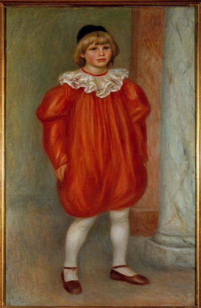 Claude Renoir in costume da clown da Pierre Auguste Renoir