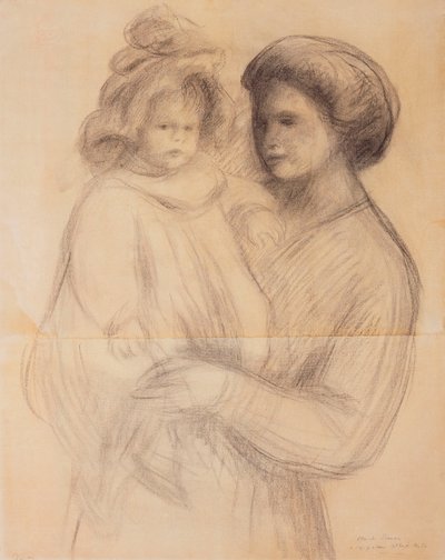 Claude Renoir tra le braccia della sua tata, Renee Jolivet, 1903 da Pierre Auguste Renoir