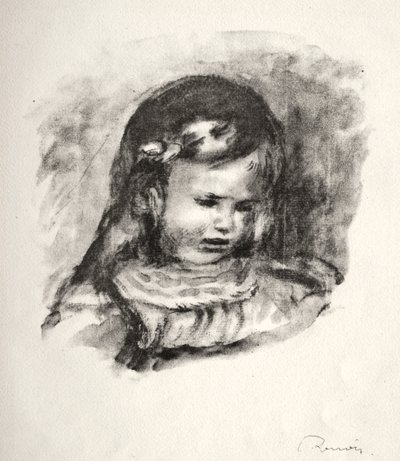 Claude Renoir, la testa chinata, 1904 da Pierre Auguste Renoir