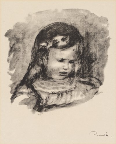 Claude Renoir, la Testa Abbassata da Pierre Auguste Renoir