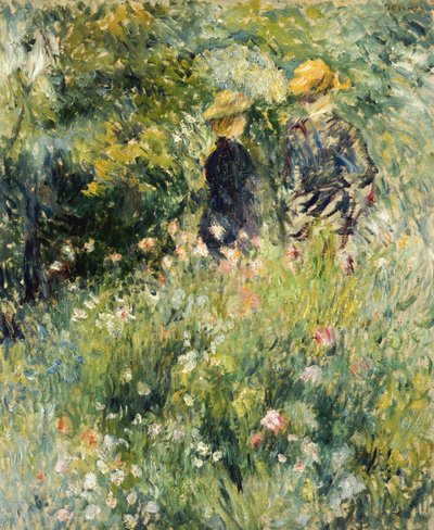Conversazione in un giardino di rose, 1876 da Pierre Auguste Renoir