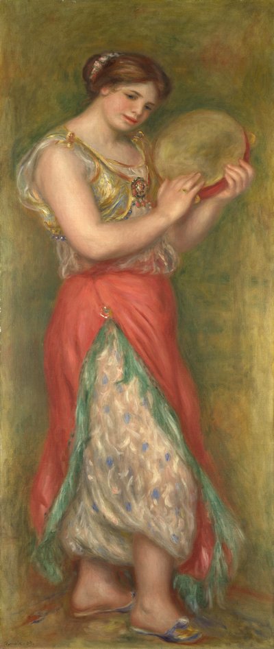 Ragazza danzante con tamburello, 1909 da Pierre Auguste Renoir