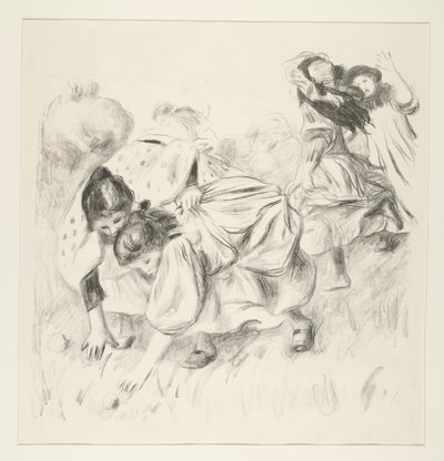 Bambini che giocano a palla da Pierre Auguste Renoir