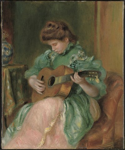 Femme à la guitare, c. 1896-1897 da Pierre Auguste Renoir
