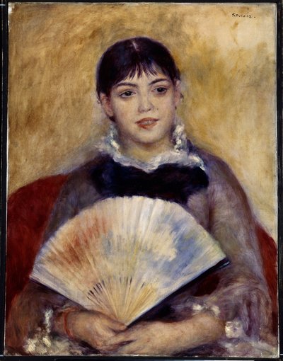 Ragazza con ventaglio (Alphonsine Fournaise) da Pierre Auguste Renoir