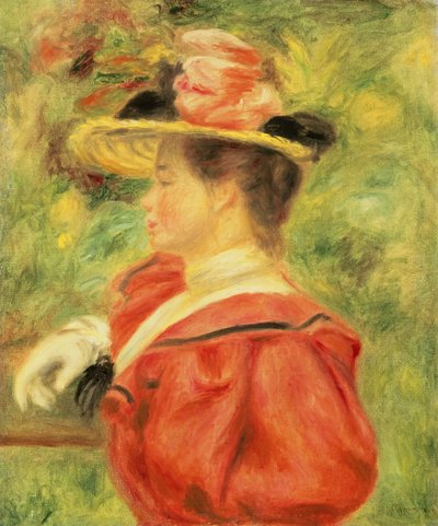 Ragazza con guanto, c.1890 da Pierre Auguste Renoir