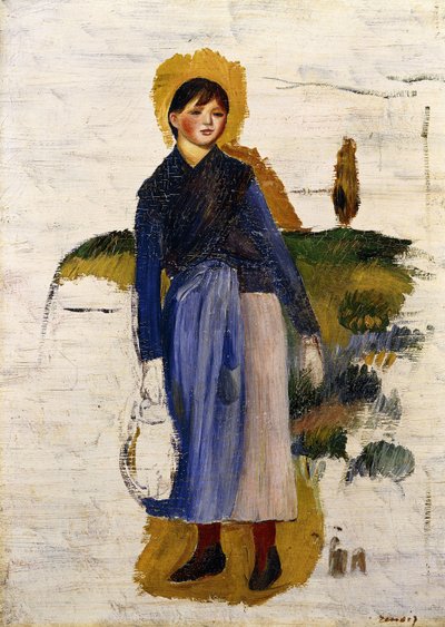 Ragazza con calze rosse, 1886 da Pierre Auguste Renoir