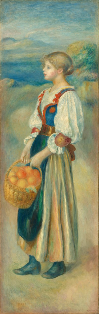 Ragazza con un cesto di arance, c. 1889 da Pierre Auguste Renoir