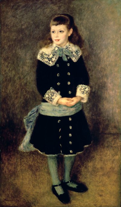 Ragazza con fascia blu, fine XIX inizio XX secolo da Pierre Auguste Renoir