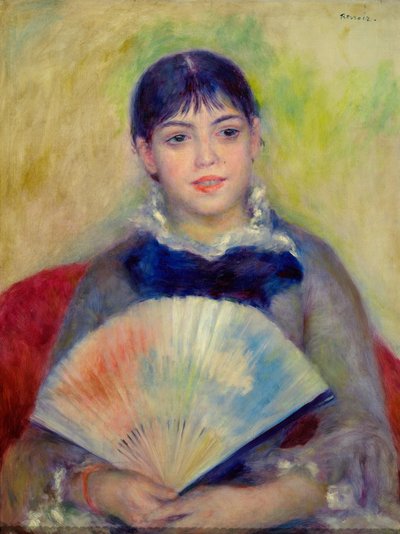 Ragazza con un ventaglio da Pierre Auguste Renoir