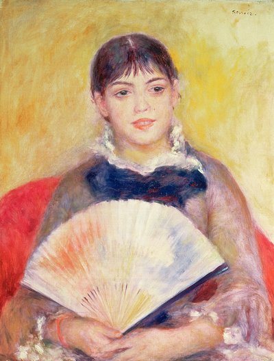 Ragazza con ventaglio da Pierre Auguste Renoir