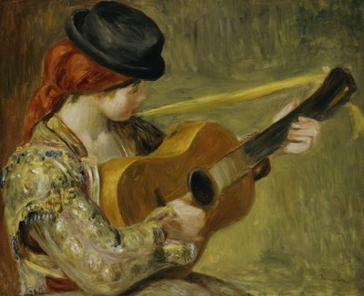 Ragazza con una chitarra da Pierre Auguste Renoir