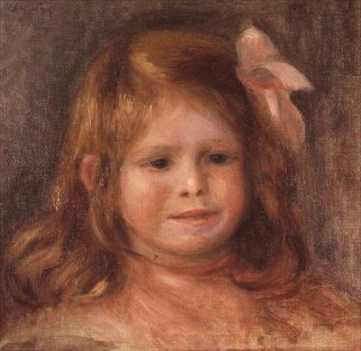 Ragazza con un nastro rosa da Pierre Auguste Renoir
