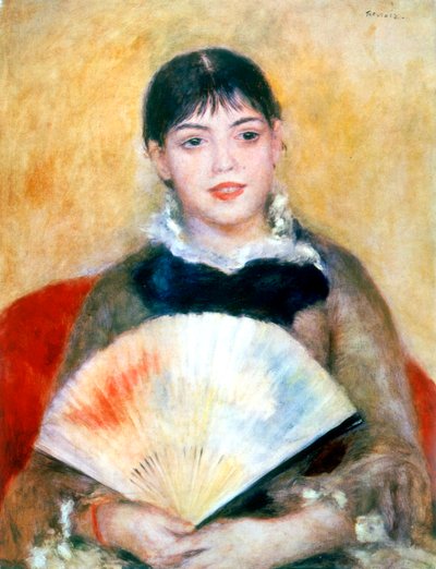 Ragazza con ventaglio, 1881 da Pierre Auguste Renoir
