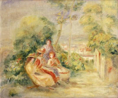 Ragazze in un giardino da Pierre Auguste Renoir