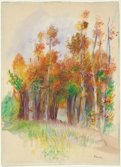 Boschetto di alberi da Pierre Auguste Renoir