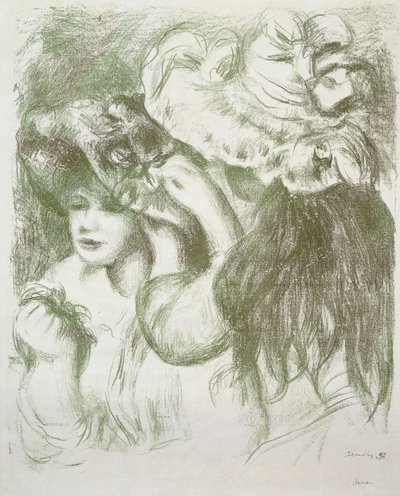 Il cappello appuntato, Prima tavola, c.1897 da Pierre Auguste Renoir