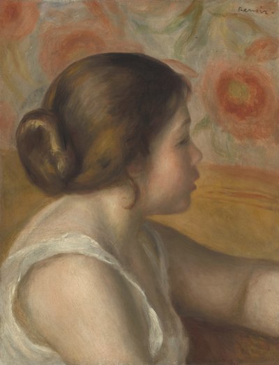Testa di una Giovane Ragazza, c.1890 da Pierre Auguste Renoir