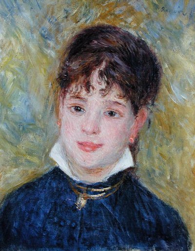Testa di una giovane donna (Jeanne Samary) c.1877-79 da Pierre Auguste Renoir