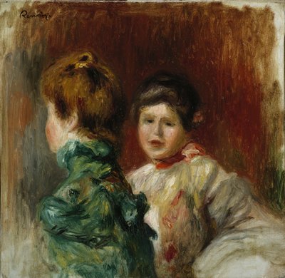 Teste di due donne, c.1895 da Pierre Auguste Renoir