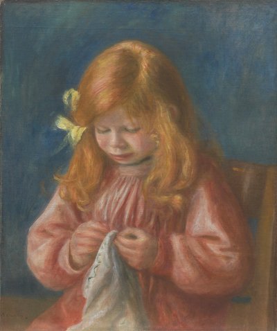 Jean Renoir che cuce da Pierre Auguste Renoir