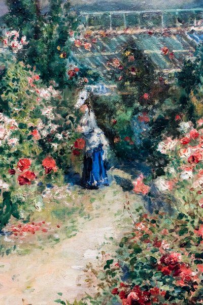 La Serre, particolare, 1876 circa (olio su tela) da Pierre Auguste Renoir