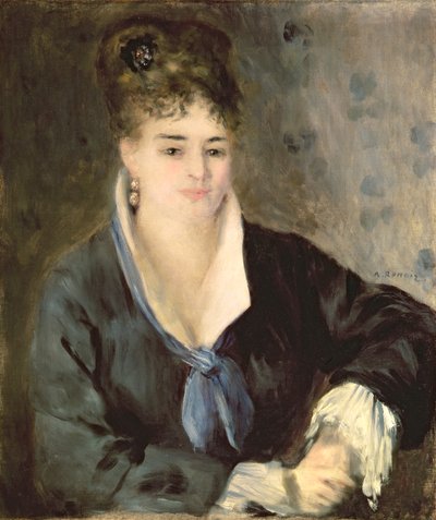 Signora in nero, c.1876 da Pierre Auguste Renoir